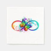 Serviette En Papier Bright infinity with rainbow butterfly (Devant)