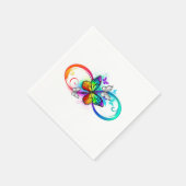 Serviette En Papier Bright infinity with rainbow butterfly (Coin)