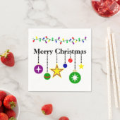 Serviette En Papier Bright Marry Cocktail de Noël Papier Napkin (En situation)