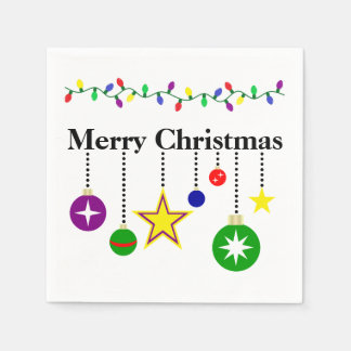 Serviette En Papier Bright Marry Cocktail de Noël Papier Napkin