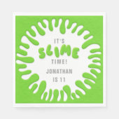Serviette En Papier Bright neon green slime party (Devant)