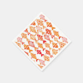 Serviette En Papier Bright Orange Watercolor Fish (Coin)