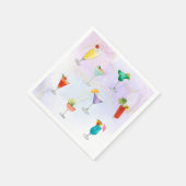 Serviette En Papier Bright rainbow cockparty fête festivités festives (Coin)