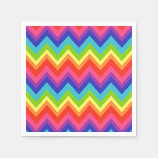 Serviette En Papier Bright Rainbow fête d'anniversaire Napkins (Devant)