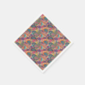 Serviette En Papier Bright Rainbow Paisley (Coin)