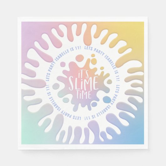Serviette En Papier Bright rainbow slim party (Devant)