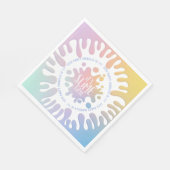 Serviette En Papier Bright rainbow slim party (Coin)