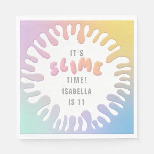 Serviette En Papier Bright rainbow slim party (Devant)