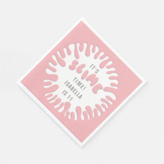 Serviette En Papier Bright rose rose bleu slime fête (Coin)
