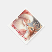 Serviette En Papier Bright Santa Rudolph Christmas Table Napkins (Coin)
