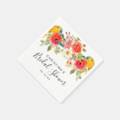 Serviette En Papier Bright Summer Floral Fête des mariées (Coin)
