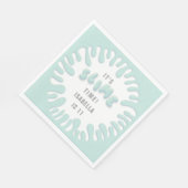 Serviette En Papier Bright turquoise bleu slime fête (Coin)