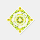 Serviette En Papier Bright Yellow Green Star Baby shower de révélation (Coin)
