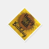 Serviette En Papier Bright Yellow Sunflower 60e Anniversaire Papier Na (Coin)