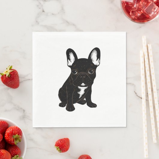 Serviette En Papier Brindle French Bulldog (En situation)