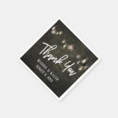 Serviette En Papier Briques industrielles Merci avec éclairage Edison (Coin)