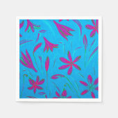 Serviette En Papier Brise Fleur Bleu-vert (Devant)
