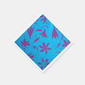 Serviette En Papier Brise Fleur Bleu-vert (Coin)