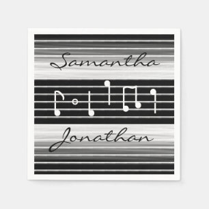 Serviette En Papier Bristles Notes musicales Personnalisées