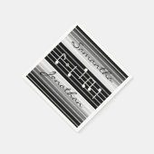Serviette En Papier Bristles Notes musicales Personnalisées (Coin)