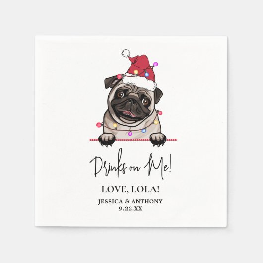 Serviette En Papier British Bull Dog Boissons personnalisées sur moi (Devant)