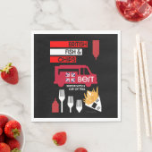 Serviette En Papier British Classic Fish and Chips (En situation)