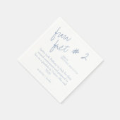 Serviette En Papier Brittany Modern Dusty Blue Fun fait #2 Mariage (Coin)