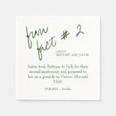 Serviette En Papier Brittany Modern Emerald Green Fun fait #2 Mariage (Devant)