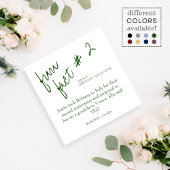 Serviette En Papier Brittany Modern Emerald Green Fun fait #2 Mariage