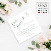 Serviette En Papier Brittany Modern Sage Green Fun Fact #2 Mariage