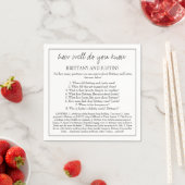 Serviette En Papier Brittany Que Savez-Vous Amusant Mariage Réception (En situation)