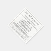 Serviette En Papier Brittany Que Savez-Vous Amusant Mariage Réception (Coin)