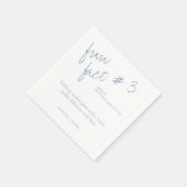Serviette En Papier Brittany Simple Dusty Blue Fun Fait #3 Mariage (Coin)
