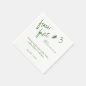 Serviette En Papier Brittany Simple Emerald Green Fun Fait #3 Mariage (Coin)
