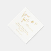 Serviette En Papier Brittany Simple Gold Fun fait #5 Mariage Napkins (Coin)