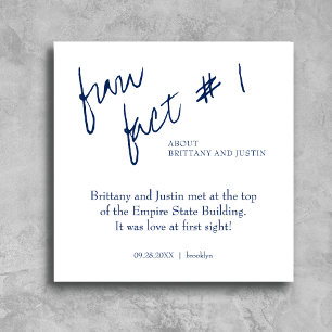 Serviette En Papier Brittany Simple Navy Blue Fun fait #1 Mariage