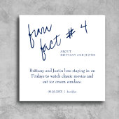 Serviette En Papier Brittany Simple Navy Blue Fun fait #4 Mariage