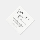 Serviette En Papier Brittany Simple Noir Blanc Fun Fact #1 Cocktail (Coin)