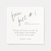 Serviette En Papier Brittany Simple Silver Fun Fait #1 Mariage (Devant)