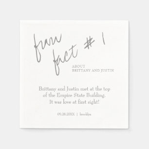 Serviette En Papier Brittany Simple Silver Fun Fait #1 Mariage