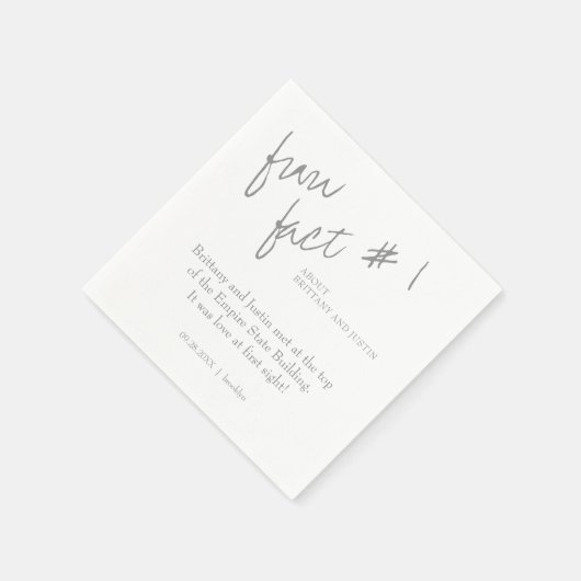 Serviette En Papier Brittany Simple Silver Fun Fait #1 Mariage (Coin)