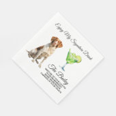 Serviette En Papier Brittany Spaniel Signature Boire Mariage Animaux (Coin)