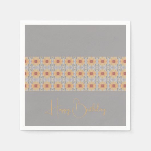 Serviette En Papier Broche à motifs floraux (Devant)