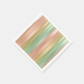 Serviette En Papier Broche Vert or rayures couleur or (Coin)