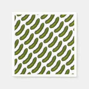 Serviette En Papier Brochure Verte Crunchy Pickle Aiguille Pickles Jui