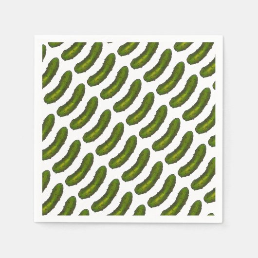 Serviette En Papier Brochure Verte Crunchy Pickle Aiguille Pickles Jui (Devant)