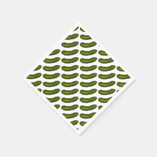 Serviette En Papier Brochure Verte Crunchy Pickle Aiguille Pickles Jui (Coin)