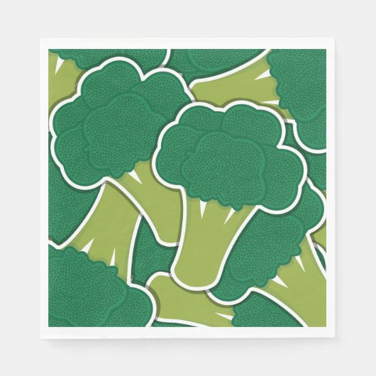 Serviette En Papier Brocoli (Devant)