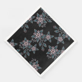 Serviette En Papier Broderie avec perles et perles. (Coin)