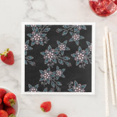 Serviette En Papier Broderie avec perles et perles. (En situation)